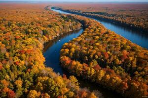 foto van de herfst Woud dar visie