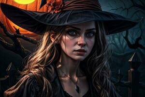 foto portret van de halloween heks