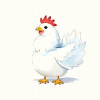 waterverf kinderen illustratie met schattig chiken clip art foto