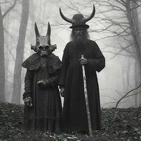 kinderen kinderen halloween eng wijnoogst fotografie maskers 19e eeuw verschrikking kostuums partij foto