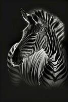 zebra silhouet contour zwart wit verlicht beweging contour tatoeëren professioneel fotografie foto