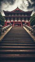 Japan zen tempel vandaag landschap panorama visie fotografie sakura bloemen pagode vrede stilte foto