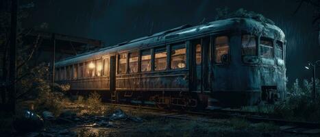 trein wagon metro station post Apocalypse landschap spel behang foto kunst illustratie Roest