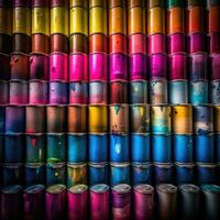 olie verf borstel kleurrijk palet achtergrond mode Hindoe levendig figuur stof bedenken tekening foto