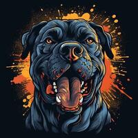 hond kone corso t-shirt ontwerp mockup afdrukbare Hoes tatoeëren geïsoleerd vector illustratie artwork foto