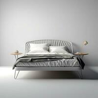 bed slapen Oppervlakte modern Scandinavisch interieur meubilair minimalisme hout licht studio foto