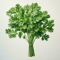 peterselie gedetailleerd waterverf schilderij fruit groente clip art botanisch realistisch illustratie foto