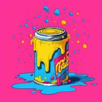 expressief graffiti neon artistiek speels illustratie ontwerp afdrukken meetkundig zuur vormen stijl foto