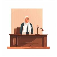 rechter advocaat vlak vector clip art illustratie website stijl beroep baan geïsoleerd verzameling foto