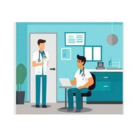 verpleegster medisch vlak vector clip art illustratie website stijl beroep baan geïsoleerd verzameling foto