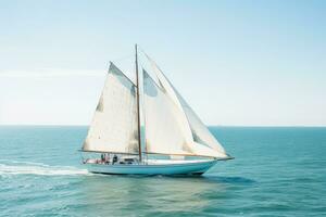 jacht boot zee het zeilen wind snelheid navigatie vrijheid ontspanning stromen romantisch fotografie antenne foto