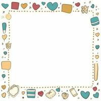 teder scrapbooking pastel grens kader patroon Wieden kind post kaart afdrukken retro wijnoogst kunst foto