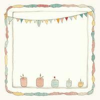 teder scrapbooking pastel grens kader patroon Wieden kind post kaart afdrukken retro wijnoogst kunst foto