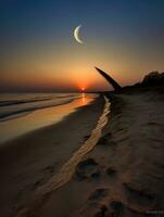 oceaan zonsondergang zon stilte zen vredig landschap vrijheid tafereel mooi natuur behang foto