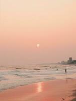 oceaan zonsondergang zon stilte zen vredig landschap vrijheid tafereel mooi natuur behang foto