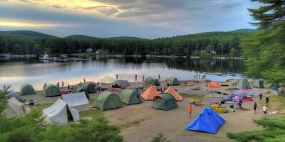 kamp zonsondergang tent kalmte genade landschap zen harmonie rust uit rust eenheid harmonie fotografie foto