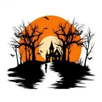 vampier kasteel huis halloween clip art illustratie vector t-shirt ontwerp besnoeiing plakboek tatoeëren foto