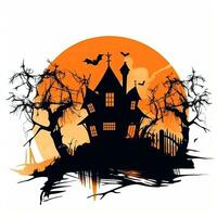 vampier kasteel huis halloween clip art illustratie vector t-shirt ontwerp besnoeiing plakboek tatoeëren foto