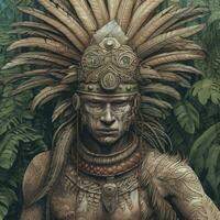 tribal goddelijk priester aztec foto oude Maya inca's god Apocalypse Mexicaans veren maaimachine