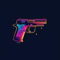 pistool geweer logotype icoon sticker embleem clip art illustratie gemakkelijk vector PNG eps geïsoleerd foto