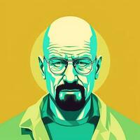 heisenberg walter wit vector gemakkelijk illustratie breken slecht artwork poster tatoeëren foto