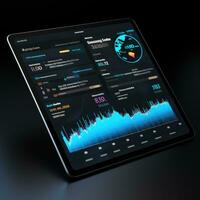 tablet mockup ui koppel statistisch diagram diagram scherm website presentatie dashboard sjabloon foto