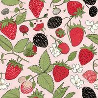 aardbeien pastel naadloos achtergrond plakboek flanel textiel afdrukken illustratie patroon foto