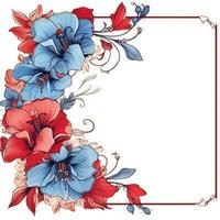 bloemen kader groet kaart scrapbooking waterverf teder illustratie grens bruiloft bloemen foto