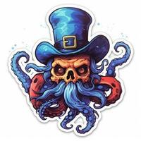 cthulhu Octopus tatoeëren sticker illustratie halloween eng griezelig verschrikking gek duivel foto