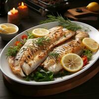 tilapia. mild, wit vis dat is veelzijdig en gemakkelijk naar koken foto
