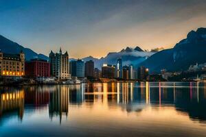 de stad van luoyang, China. ai-gegenereerd foto