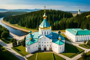 de kathedraal van de heilig kruis in de stad van Kazan. ai-gegenereerd foto