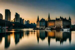 de stad van Zürich, Zwitserland. ai-gegenereerd foto