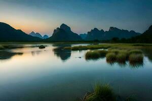 de li rivier- in China. ai-gegenereerd foto