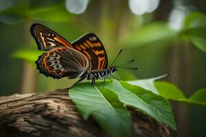 vlinder fotograaf - oranje en zwart vlinder door James kennedy. ai-gegenereerd foto