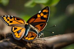 vlinders in de tuin. ai-gegenereerd foto