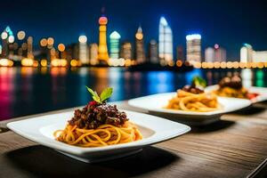 de het beste restaurants in sjanghai. ai-gegenereerd foto