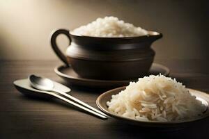 de het beste rijst- recepten voor elke seizoen. ai-gegenereerd foto