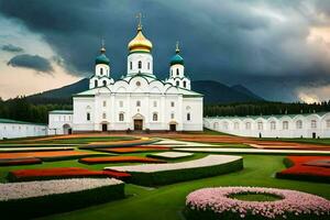 de kerk van de heilig kruis in de stad van Kazan. ai-gegenereerd foto