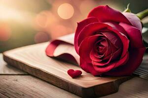 de het beste rood rozen voor Valentijnsdag dag. ai-gegenereerd foto