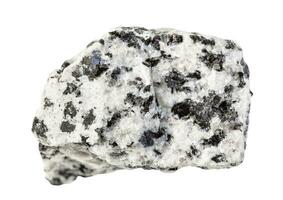 ongepolijst wit graniet rots geïsoleerd Aan wit foto