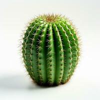 cactus fruit groen kleur wit achtergrond foto