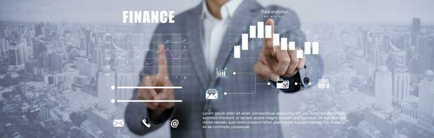 werken gegevens analytics en gegevens financiën systemen en statistieken verbonden naar zakelijke strategie databank voor financiën, intelligentie, bedrijf analytics met sleutel prestatie indicatoren, sociaal netwerk foto