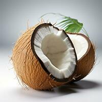 vers kokosnoten Aan een wit achtergrond foto