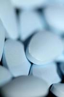 blauwe farmaceutische pillen van hoge kwaliteit groot formaat print