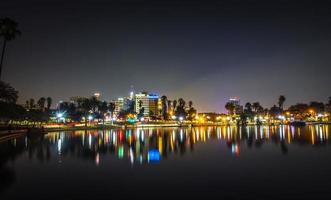 downtown los angeles skyline nachts foto