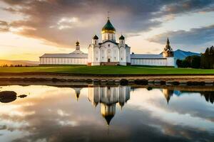de Russisch orthodox kathedraal in de stad van Kazan. ai-gegenereerd foto