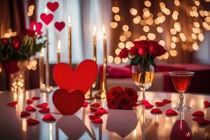 Valentijnsdag dag is komt eraan omhoog en u willen naar maken uw partner voelen speciaal. ai-gegenereerd foto