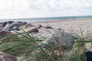 op het strand van blavand ho denemarken foto