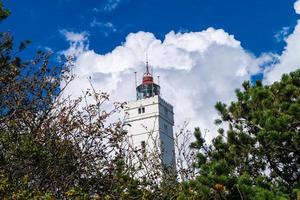 de vuurtoren blavandshuk fyr aan de westkust van denemarken foto